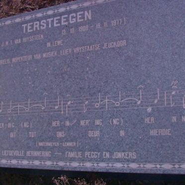 TERSTEEGEN J.W.T. Van Huysteen 1908-1977