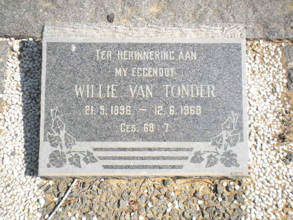 TONDER Willie, van 1896-1968