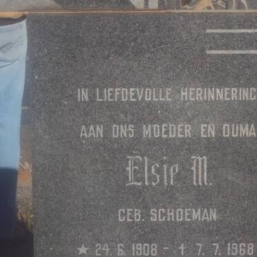 ? Elsie M. nee SCHOEMAN 1908-1968