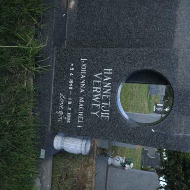 VERWEY Johanna Machel 1940-1994