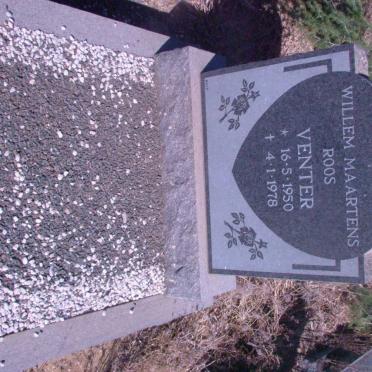 VENTER Willem Maartens Roos 1950-1978