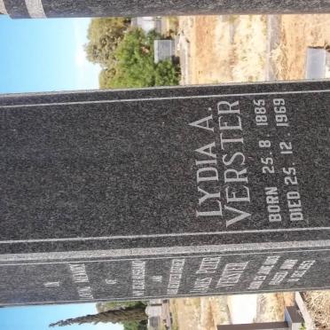 VERSTER James Peter 1883-1953 &amp; Lydia A. 1885-1969