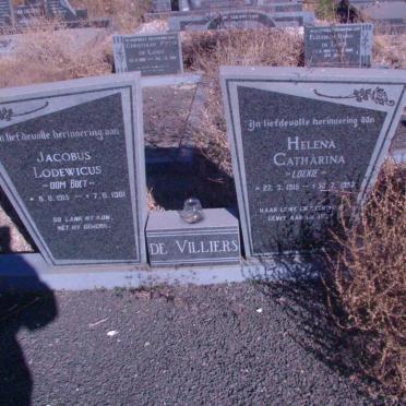 VILLIERS Jacobus Lodewicus, de 1915-1981 &amp; Helena Catharina 1915-1983