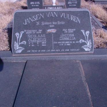 VUUREN Nicholaas Albertus Lodewikus, Jansen van 1904-1984 &amp; Jacoba Cornelia VAN DER LINDE 1907-1989