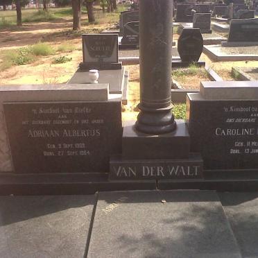 WALT Adriaan Albertus, van der 1909-1984 &amp; Caroline Martha 1908-1993 