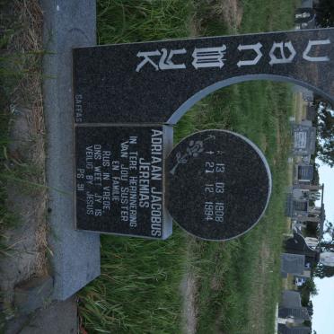 WYK Adriaan Jacobus Jeremias, van 1908-1994