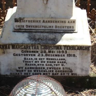 TERBLANCHE Anna Margaretha Christina 1893-1918