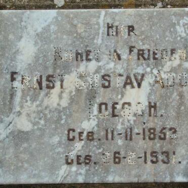 LOESCH Ernst Gustav Adolph 1853-1931