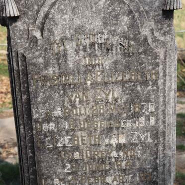 ZYL Priscilla Elizebeth, van nee BROLI 1870-1918 :: VAN ZYL Elizebeth nee GREYLING 1914-1937