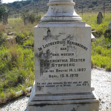 STOFBERG Emmerenthia Hester nee DE BRUYN 1897-1970