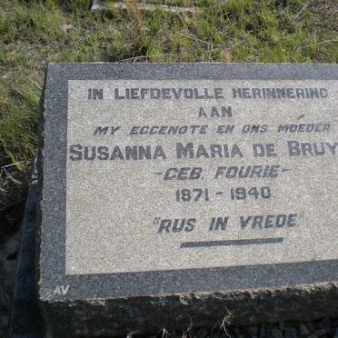 BRUYN Susanna Maria, de nee FOURIE 1871-1940