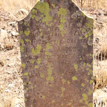 ANDERSON Louisa 1919-1939