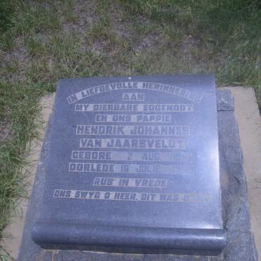 JAARSVELDT Hendrik Johannes 19??-19??