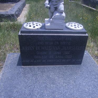 JAARSVELDT Johan Dewald, van 1962-1963