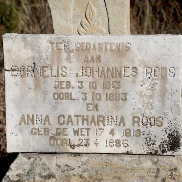ROOS Cornelis Johannes 1813-1883 &amp; Anna Catharina DE WET 1819-1886