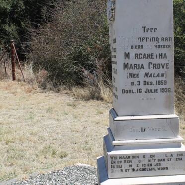 GROVE Matthys Cornelis 1852-1930 &amp; Margaretha Maria MALAN 1859-1936 