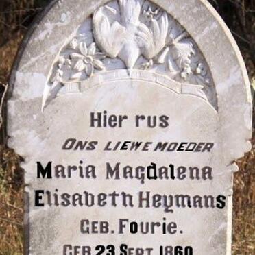 HEYMANS Maria Magdalena Elisabeth nee FOURIE 1860-1929