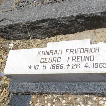 FREUND Konrad Friedrich Georg 1885-1963 &amp; Maria Catharina THERON 1899-1960 