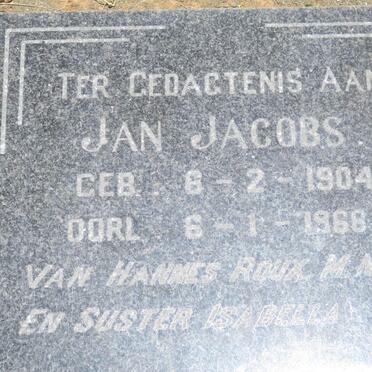 JACOBS Jan 1904-1966