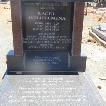 MARITZ Ragel Wilhelmina 1969-2016