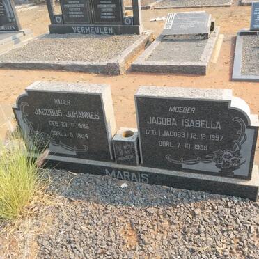 MARAIS Jacobus Johannes 1886-1964 &amp; Jacoba Isabella JACOBS 1897-1959
