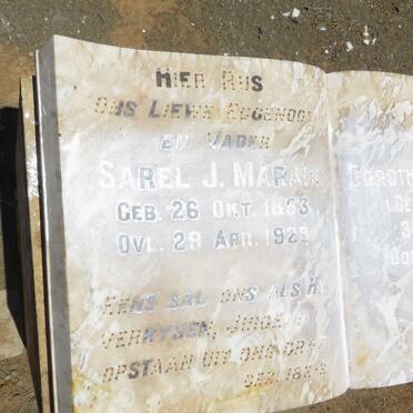 MARAIS Sarel J. 1853-1928 &amp; Dorothea M.M. V.D. MERWE 1860-1939 
