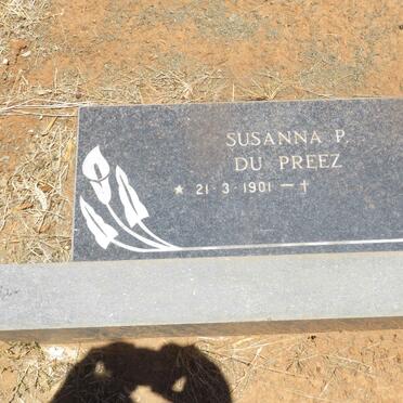 PREEZ Susanna P., du 1901-