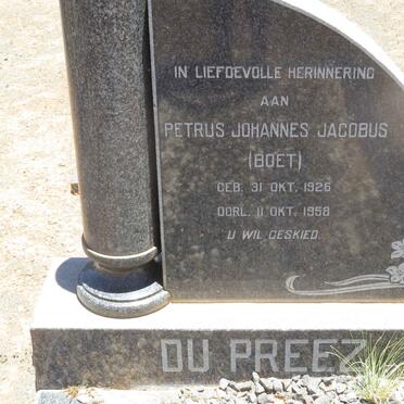 PREEZ Petrus Johannes Jacobus, du 1926-1958