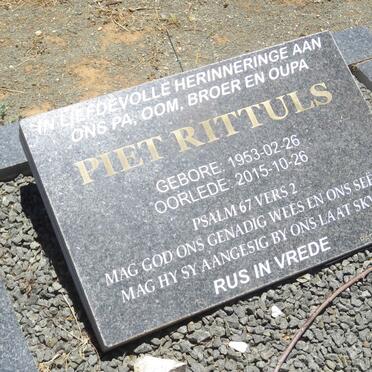 RITTULS Piet 1953-2015