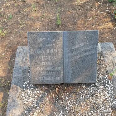 STANDER Jacobus Johannes 1876-1916