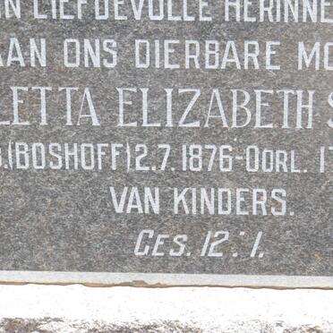 SMIT Aletta Elizabeth nee BOSHOFF 1876-1961