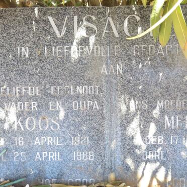 VISAGIE Koos 1921-1988 &amp; Meisie 1936-