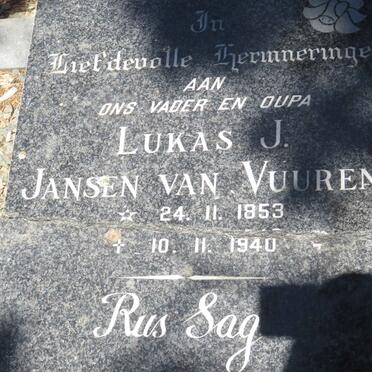 VUUREN Lukas J., Jansen van 1853-1940