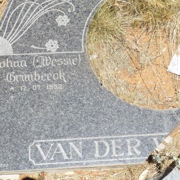WESTHUIZEN Johan Grimbeeck, van der 1952- &amp; Anna Catharina VAN STRAATEN 1953-1988