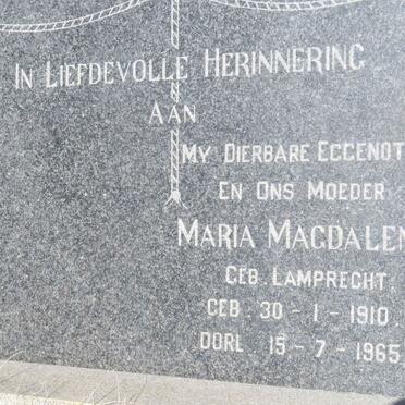 ? Maria Magdalena nee LAMPRECHT 1910-1965