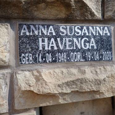 HAVENGA  Anna Susanna 1948-2020