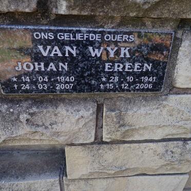 WYK Johan, van 1940-2007 &amp; Ereen 1941-2006