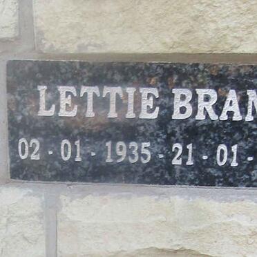 BRAND Lettie 1935-2019