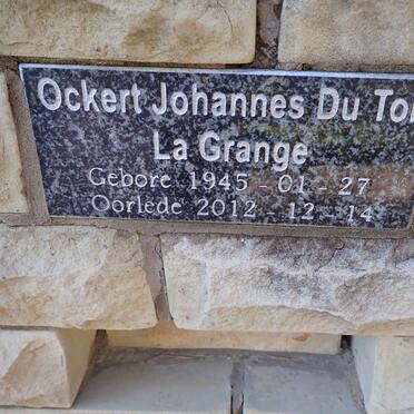GRANGE Ockert Johannes du Toit, la 1945-2012