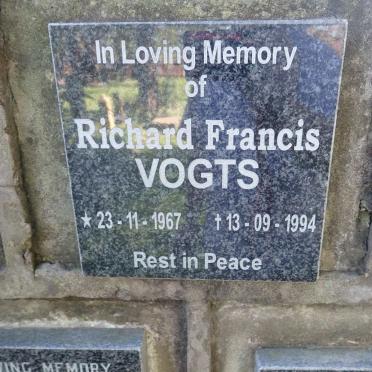 VOGTS Richard Francis 1967-1994
