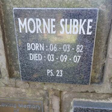 SUBKE Morne 1982-2007
