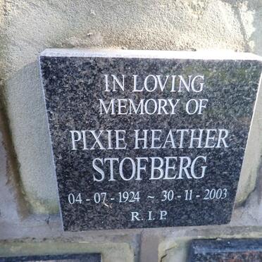 STOFBERG Pixie Heather 1924-2003