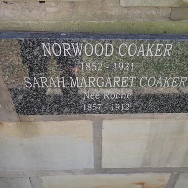 COAKER Norwood 1852-1931 &amp; Sarah Margaret ROCHE 1857-1912