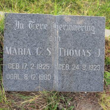 ? Thomas J. 1923- & Maria C.S. 1925-1980