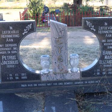 ?EYE? Petrus Jacobus 1917-1995 & Barbara Maria Elizabeth NIENABER 1923-2006