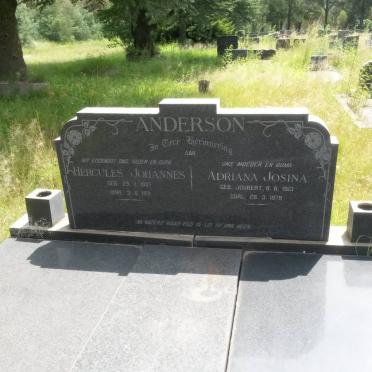 ANDERSON Hercules Johannes 1907-1971 &amp; Adriana Josina JOUBERT 1913-1979