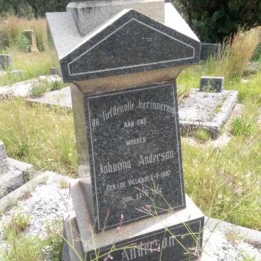 ANDERSON Adriaan 1875-1952 &amp; Johanna DE VILLIERS 1887-1952