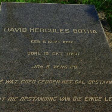BOTHA David Hercules 1892-1960