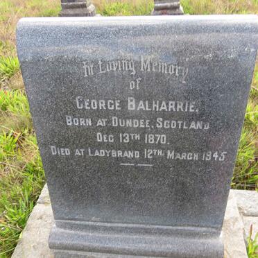 BALHARRIE George 1870-1945