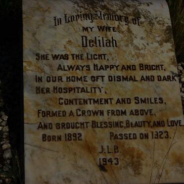 BOTHA Delilah 1892-1923